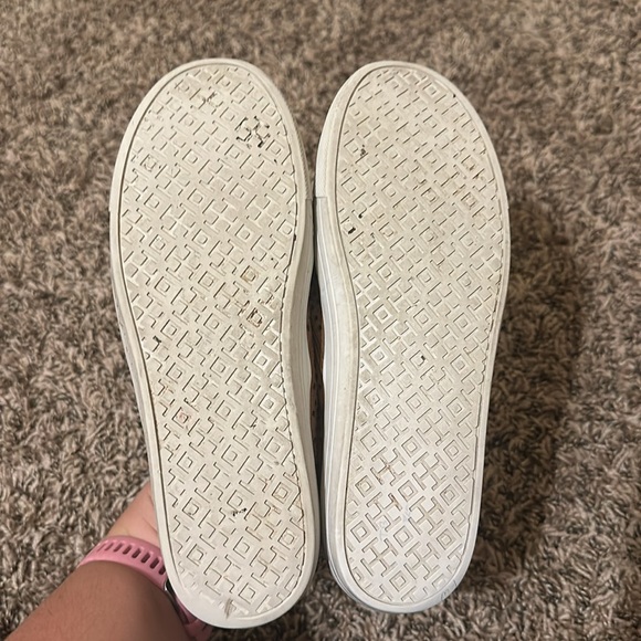 Tory Burch Perforated Suede Slip On Shoes Brown - Picture 3 of 13